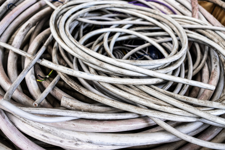 Recyclage de câbles et de moteurs électriques